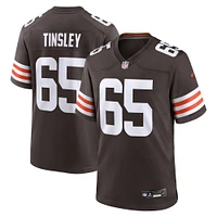 Men's Nike Dartanyan Tinsley  Brown Cleveland Browns Team Game Jersey