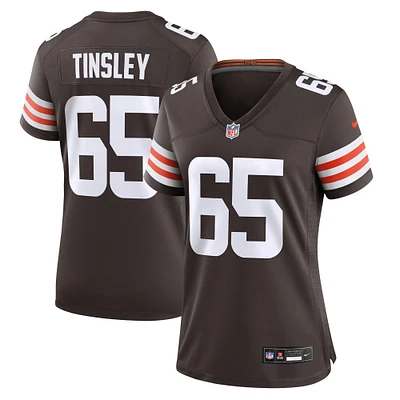 Women's Nike Dartanyan Tinsley  Brown Cleveland Browns Team Game Jersey
