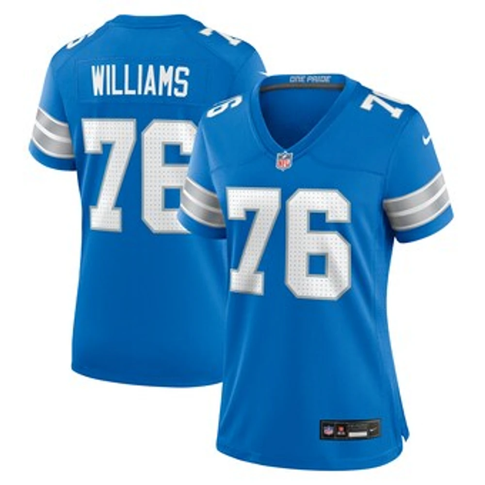 Women's Nike Raequan Williams  Blue Detroit Lions Team Game Jersey