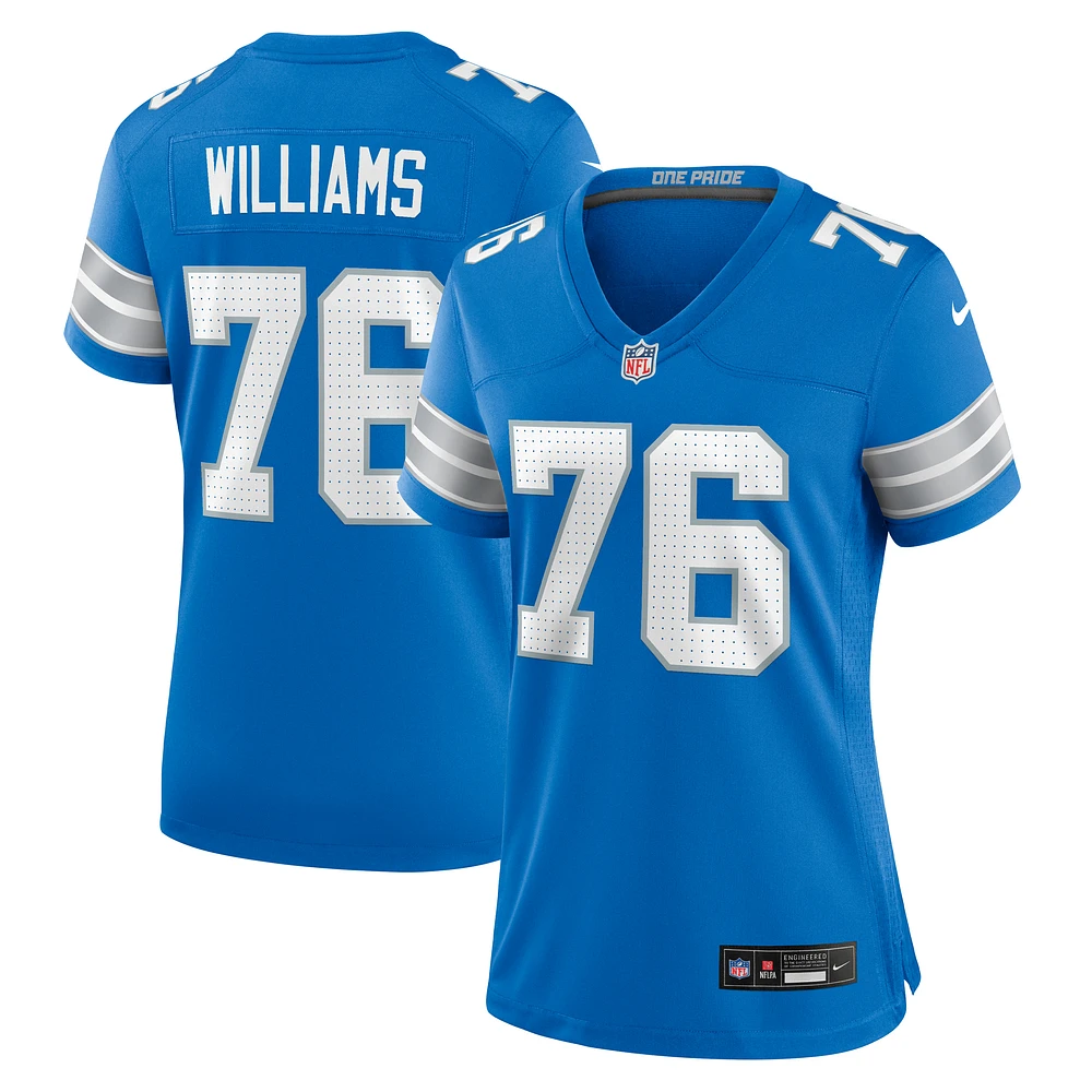 Women's Nike Raequan Williams Blue Detroit Lions Team Game Jersey