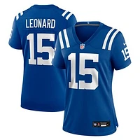 Women's Nike Riley Leonard  Royal Indianapolis Colts Team Game Jersey