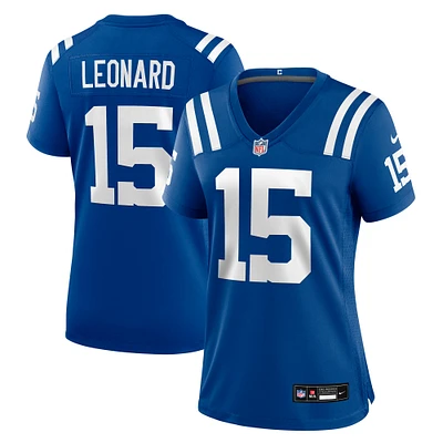 Women's Nike Riley Leonard  Royal Indianapolis Colts Team Game Jersey