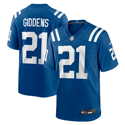 Men's Nike DJ Giddens  Royal Indianapolis Colts Team Game Jersey