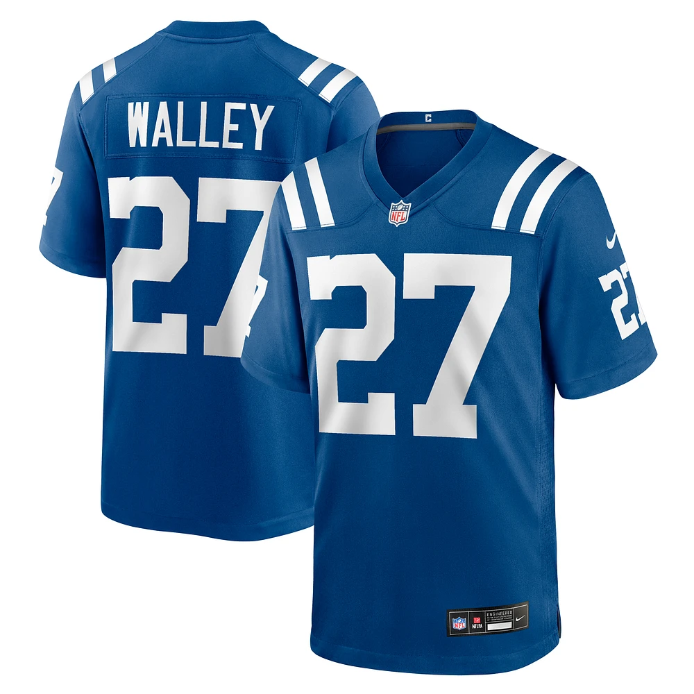 Men's Nike Justin Walley Royal Indianapolis Colts Team Game Jersey