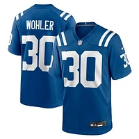 Men's Nike Hunter Wohler  Royal Indianapolis Colts Team Game Jersey