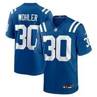Men's Nike Hunter Wohler  Royal Indianapolis Colts Team Game Jersey