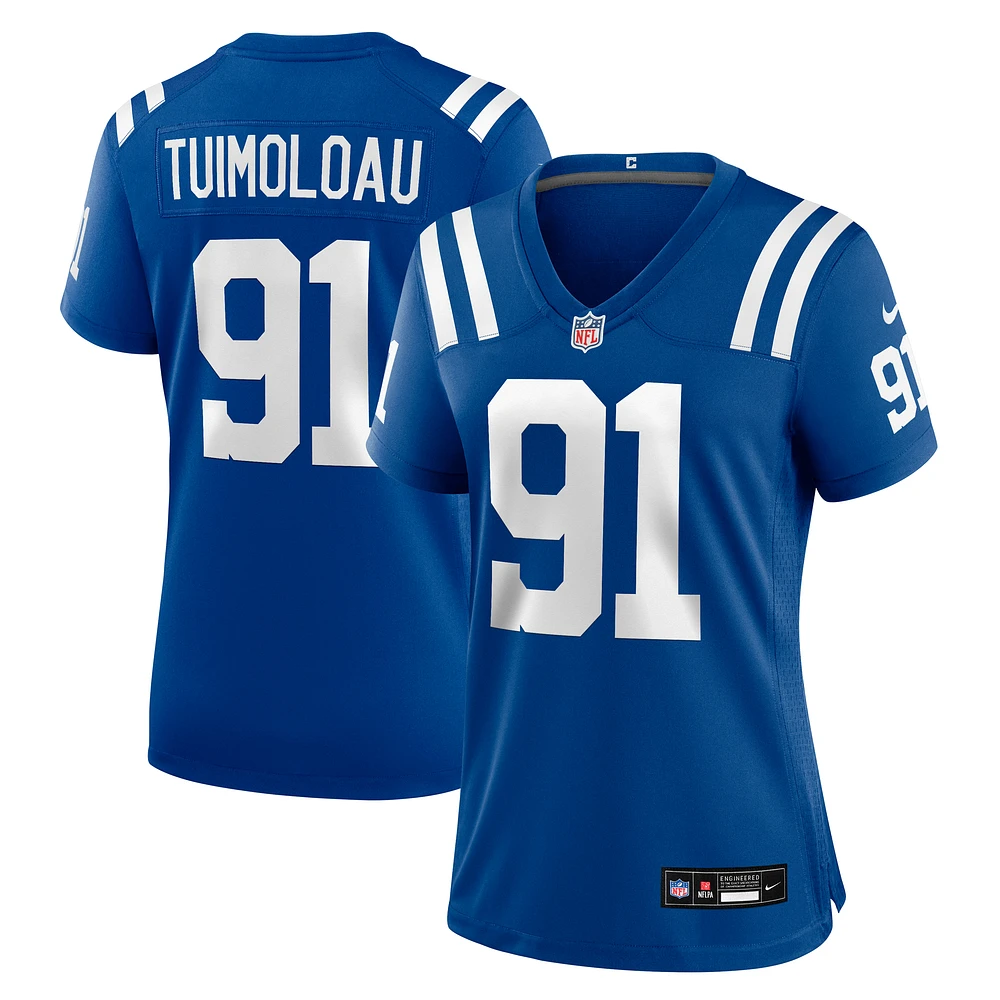 Women's Nike JT Tuimoloau Royal Indianapolis Colts Team Game Jersey