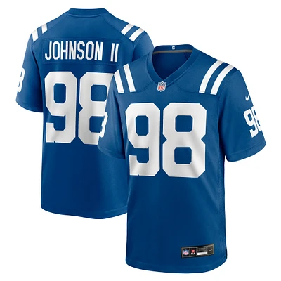 Men's Nike Eric Johnson II  Royal Indianapolis Colts Team Game Jersey