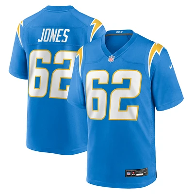 Men's Nike Nash Jones  Powder Blue Los Angeles Chargers Team Game Jersey
