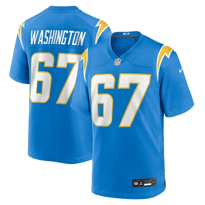Men's Nike Savion Washington  Powder Blue Los Angeles Chargers Team Game Jersey