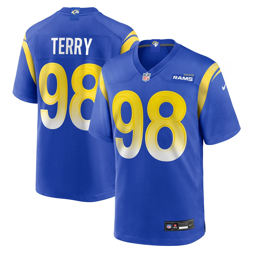 Men's Nike Da'Jon Terry Royal Los Angeles Rams Team Game Jersey
