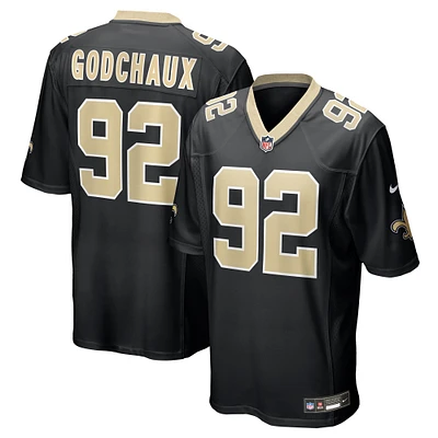 Men's Nike Davon Godchaux  Black New Orleans Saints Team Game Jersey