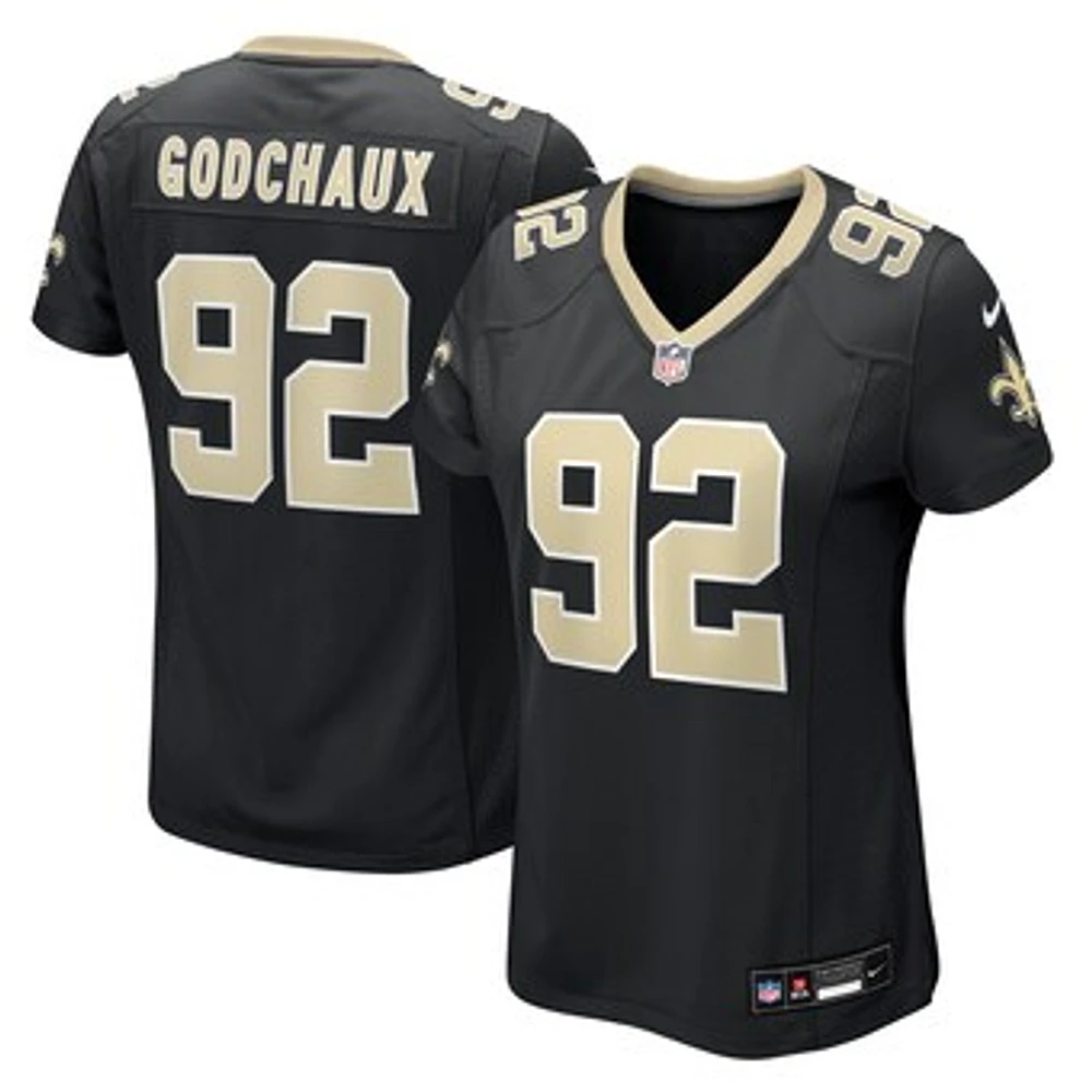 Women's Nike Davon Godchaux  Black New Orleans Saints Team Game Jersey