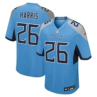 Men's Nike Marcus Harris  Light Blue Tennessee Titans Team Game Jersey