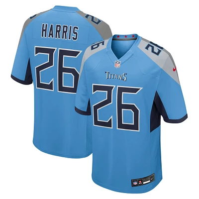 Men's Nike Marcus Harris  Light Blue Tennessee Titans Team Game Jersey