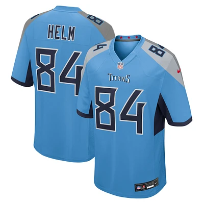 Men's Nike Gunnar Helm  Light Blue Tennessee Titans Team Game Jersey