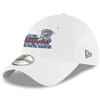 Men's New Era  White Oklahoma City Thunder 2025 NBA Finals Champions Script 9TWENTY Adjustable Hat