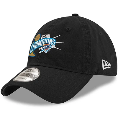 Men's New Era  Black Oklahoma City Thunder 2025 NBA Finals Champions Trophy 9TWENTY Adjustable Hat