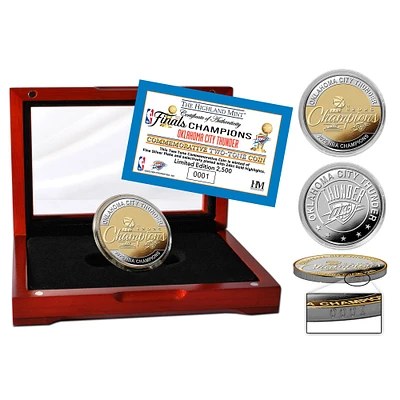 Highland Mint Oklahoma City Thunder 2025 NBA Finals Champions Gold & Silver Two-Tone Commemorative Collector Coin
