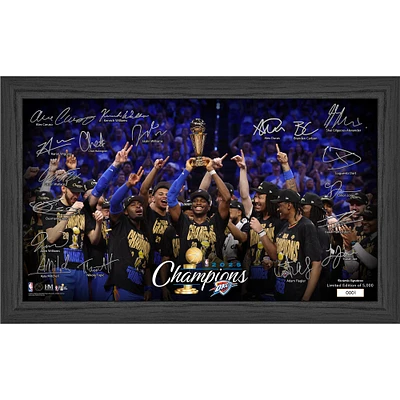 Highland Mint Oklahoma City Thunder 2025 NBA Finals Champions 12" x 20" Signature Celebration Frame