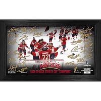 Highland Mint Florida Panthers 2025 Stanley Cup Champions 12" x 20" Signature Celebration Frame