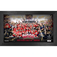 Highland Mint Florida Panthers 2025 Stanley Cup Champions 12'' x 20'' Tradition Signature Frame