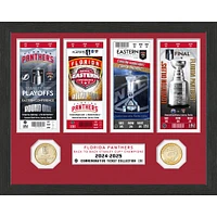 Highland Mint Florida Panthers 2025 Stanley Cup Champions 12" x 15" Road To The Stanley Cup Ticket & Bronze Coin Photo Mint
