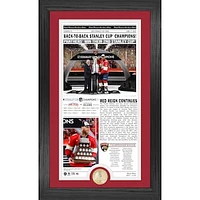 Highland Mint Florida Panthers 2025 Stanley Cup Champions 12" x 20" Front Page News Cover Bronze Coin Photo Mint