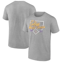 Men's Heather Gray LSU Tigers 2025 NCAA Baseball College World Series Bullpen Ace T-Shirt