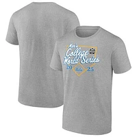 Men's Heather Gray UCLA Bruins 2025 NCAA Baseball College World Series Bullpen Ace T-Shirt