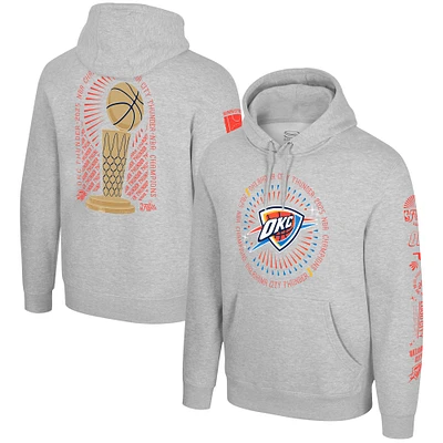 Unisex Stadium Essentials  Heather Gray Oklahoma City Thunder 2025 NBA Finals Champions Chosen One Pullover Hoodie
