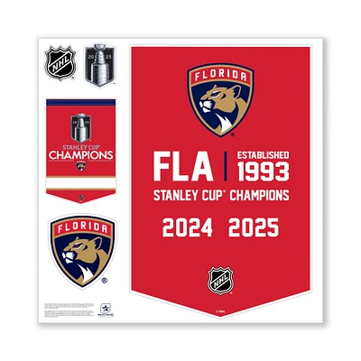 Florida Panthers 2025 Stanley Cup Champions 28" x 50" Banner Repositionable Wall Decal Set
