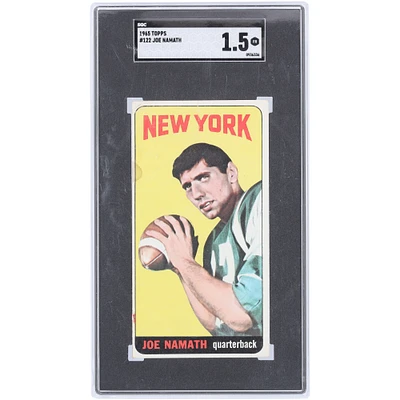 Joe Namath New York Jets 1965 Topps #122 SGC Authenticated 1.5 Rookie Card