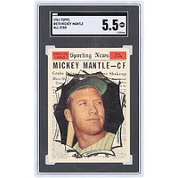 Mickey Mantle New York Yankees 1961 Topps All-Star #578 SGC Authenticated 5.5 Card