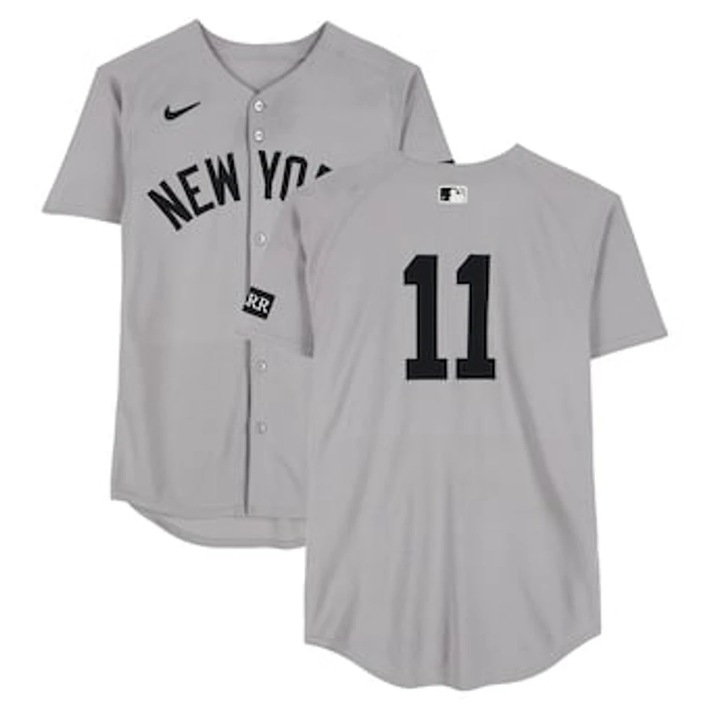 Anthony Volpe New York Yankees Game-Used #11 Gray Nike Jersey vs. Seattle Mariners on May 14, 2025