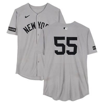 Carlos Rodón New York Yankees Game-Used #55 Gray Nike Jersey vs. Athletics on May 10, 2025