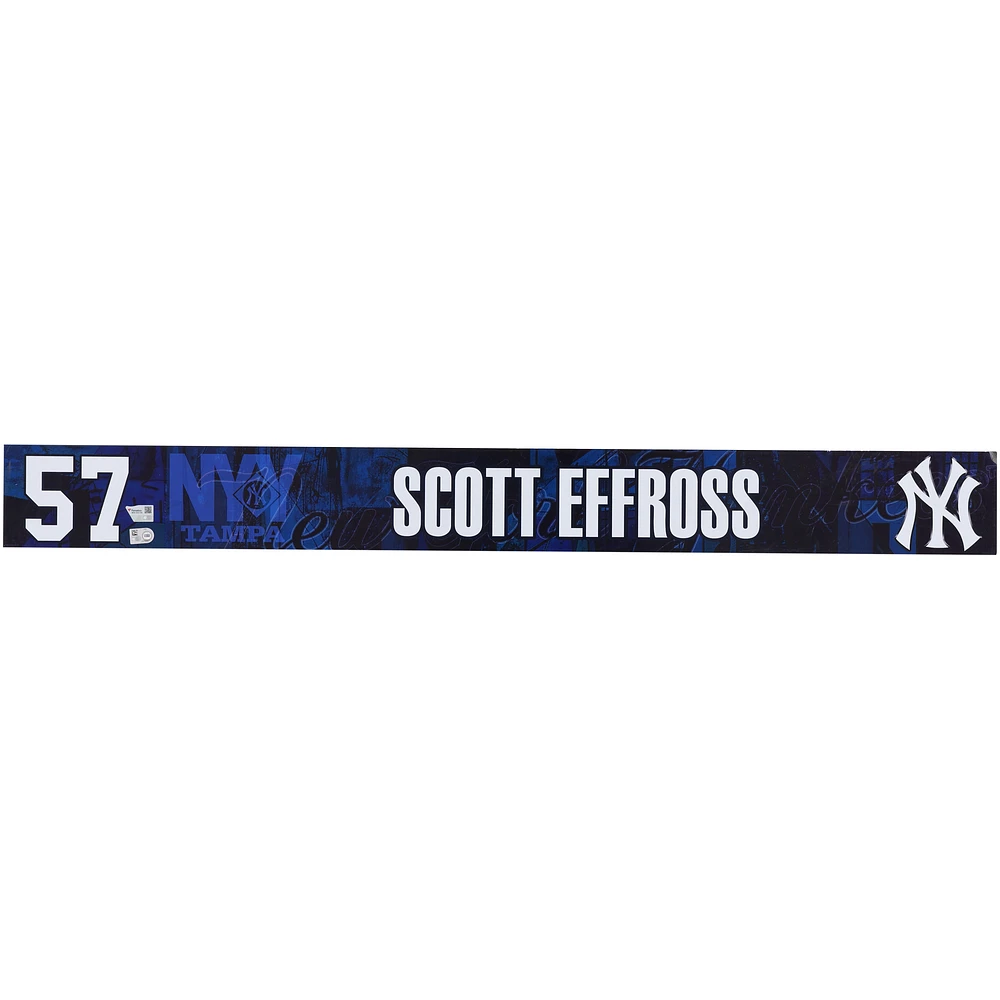 Scott Effross New York Yankees Player-Issued #57 Navy Nameplate from 2025 MLB Spring Training