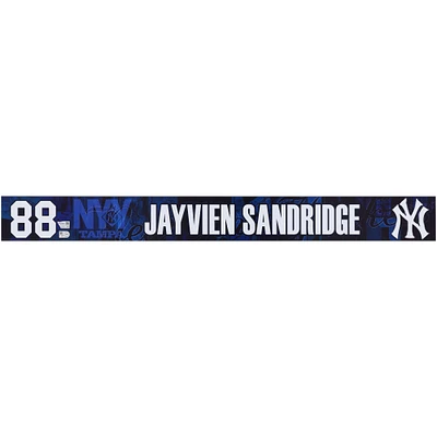 Jayvien Sandridge New York Yankees Player-Issued #88 Navy Nameplate from 2025 MLB Spring Training