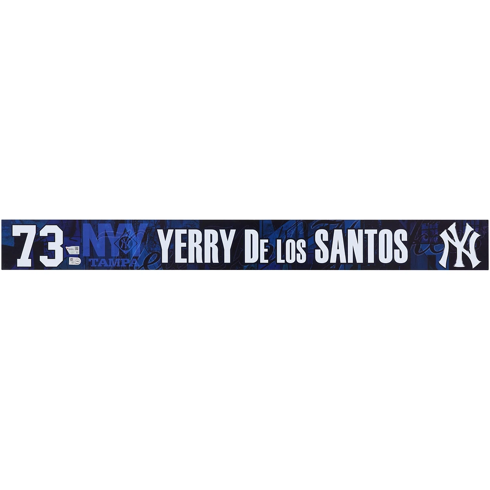 Yerry De Los Santos New York Yankees Player-Issued #73 Navy Nameplate from 2025 MLB Spring Training