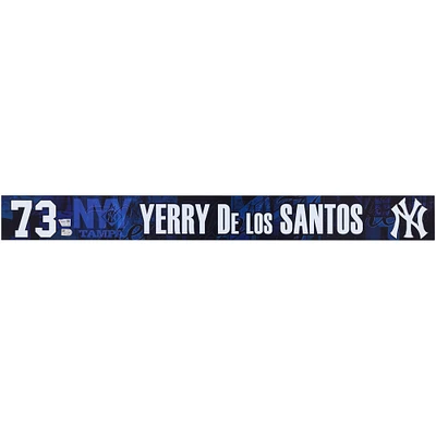 Yerry De Los Santos New York Yankees Player-Issued #73 Navy Nameplate from 2025 MLB Spring Training