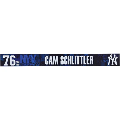 Cam Schlittler New York Yankees Player-Issued #76 Navy Nameplate from 2025 MLB Spring Training