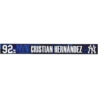 Cristian Hernandez New York Yankees Player-Issued #92 Navy Nameplate from 2025 MLB Spring Training