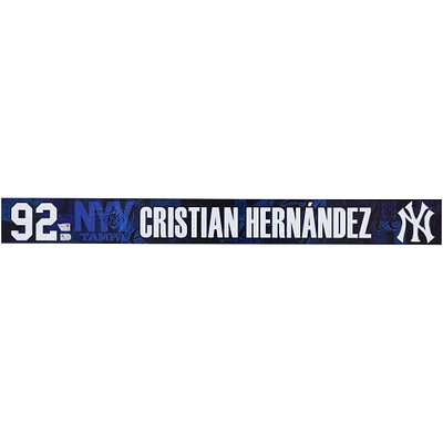Cristian Hernandez New York Yankees Player-Issued #92 Navy Nameplate from 2025 MLB Spring Training