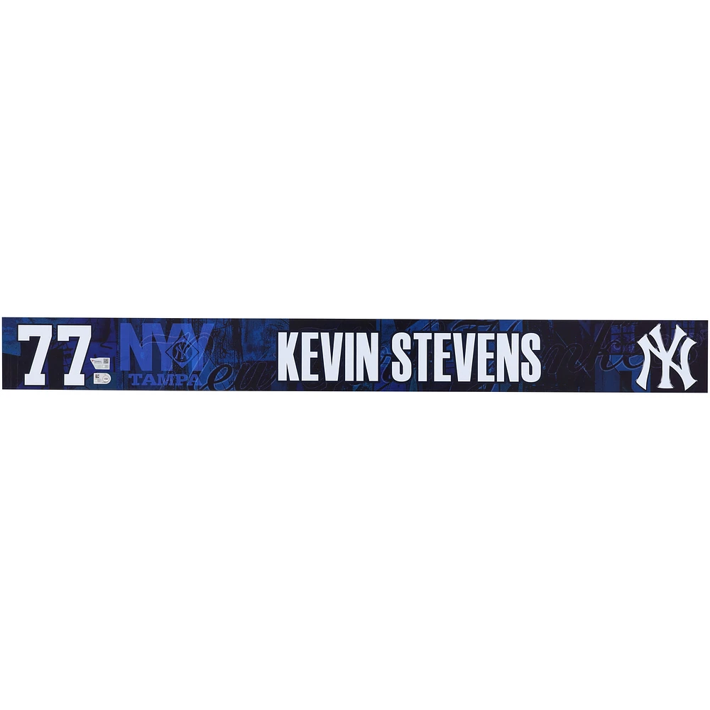 Kevin Stevens New York Yankees Player-Issued #77 Navy Nameplate from 2025 MLB Spring Training