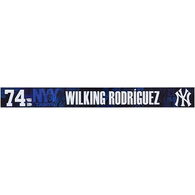 Wilking Rodríguez New York Yankees Player-Issued #74 Navy Nameplate from 2025 MLB Spring Training