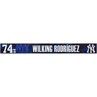 Wilking Rodríguez New York Yankees Player-Issued #74 Navy Nameplate from 2025 MLB Spring Training
