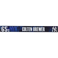 Colten Brewer New York Yankees Player-Issued #65 Navy Nameplate from 2025 MLB Spring Training