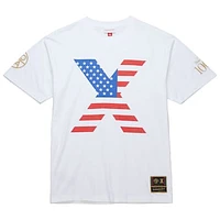 Men's Mitchell & Ness x Malcolm Spike Lee White Fanatics Fest T-Shirt