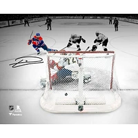 Leon Draisaitl Edmonton Oilers Autographed 8" x 10" 2025 Stanley Cup Final Game 1 Overtime Goal Spotlight Photograph