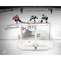 Leon Draisaitl Edmonton Oilers Autographed 16" x 20" 2025 Stanley Cup Final Game 1 Overtime Goal Spotlight Photograph